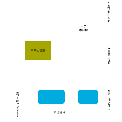 中央図書館までの道のり