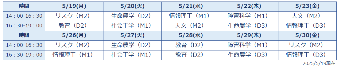 Schedule