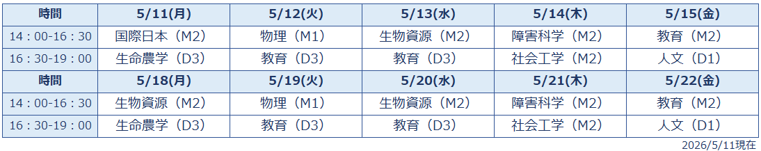 schedule