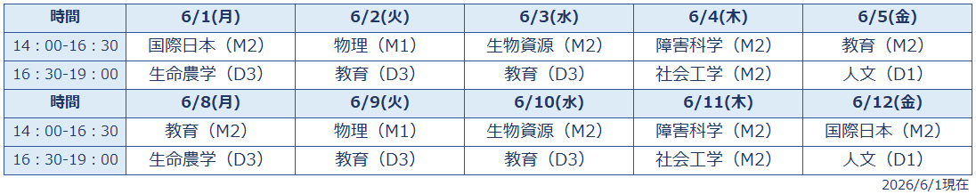 Schedule