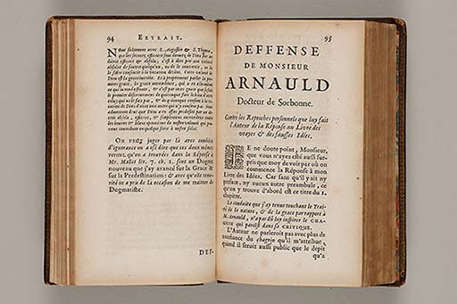 Deffense de Mr. Arnauld docteur de Sorbonne, contre la reponse au livre des vrayes et des fausses idées.