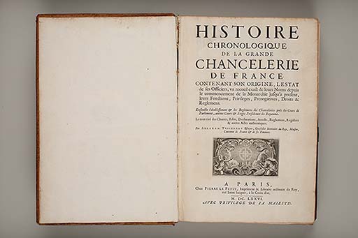 Histoire chronologique de la Grande Chancelerie de France / par Abraham Tessereau.