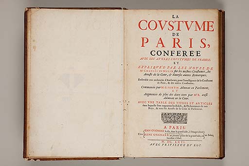 La coustume de Paris, conferée avec les autres coustumes de France, et expliquée par les notes de Me. Charles Du Molin ... 